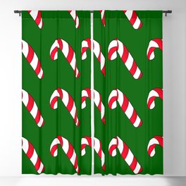 Christmas Pattern with Candy Cane in Hand Drawn Style 04 Blackout Curtain