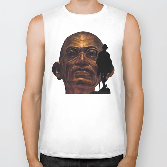 Gandhi - the walk - orange version Biker Tank