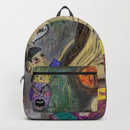Sky Falling Backpack | Digital, Unconsciousness, Graphicdesign, Dream, Surrealism, Trauma, Abstraction 