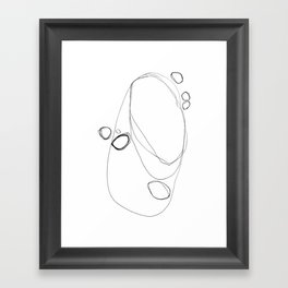 Ovals - Minimalist Abstract Line Drawing Framed Art Print
