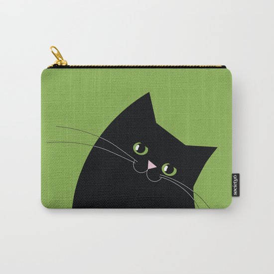 Black Cat and Color of the Year 2017, Greenery Carry-All Pouch
