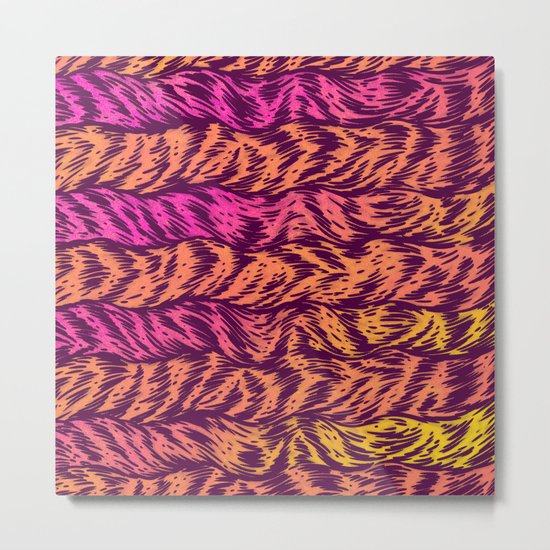 Fur Stripes Metal Print