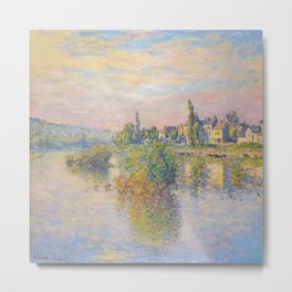 Claude Monet, Banks of the Seine at Lavacourt Metal Print