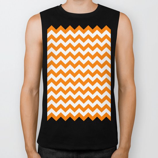 Chevron (Orange/White) Biker Tank
