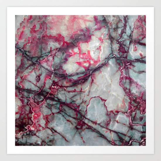 Grey Marble Art Print