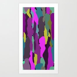 RAPPORT ART COLORS CAMOUFLAGED ABSTRACT Art Print