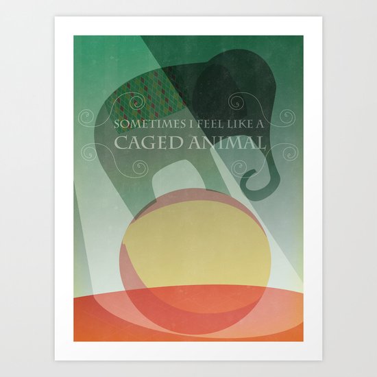 Caged Animal Art Print