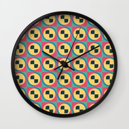 Retro Colorful Wheel Swirl Wall Clock