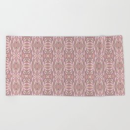 Tile Print- Monochrome Pink Beach Towel