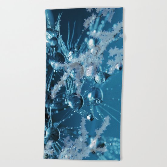 Ice Flower abstract Beach Towel