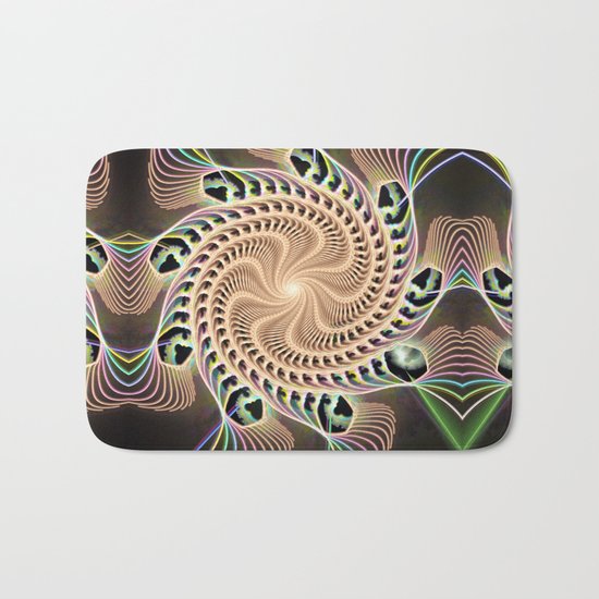 Groovy Vortex Abstract Bath Mat