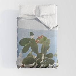 Santorini Cactus Dream #3 #minimal #wall #decor #art #society6 Comforter