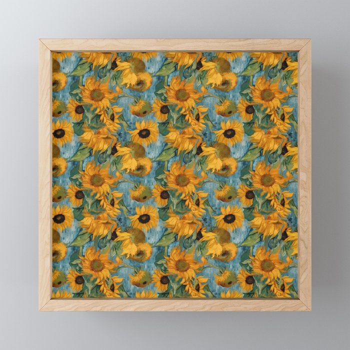 Van Gogh sunflowers forever Framed Mini Art Print