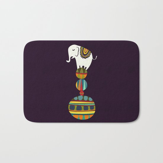 Elephant Circus Bath Mat