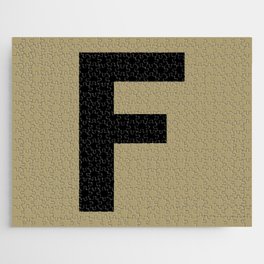 Letter F (Black & Sand) Jigsaw Puzzle