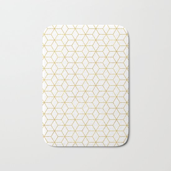 Gold + Geometric #society6 #decor #pattern Bath Mat