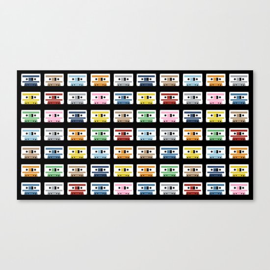 70 Rainbow Tapes Canvas Print