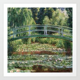 The Japanese Footbridge and the Water Lily Pool by Monet Art Print