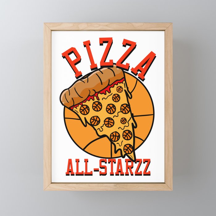 Pizza All-Starzz Framed Mini Art Print