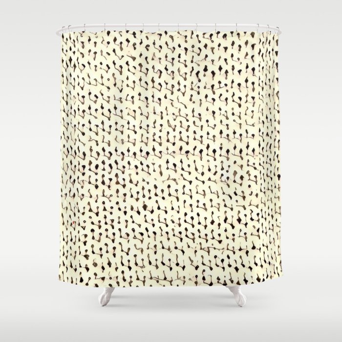 White Stockinette Shower Curtain