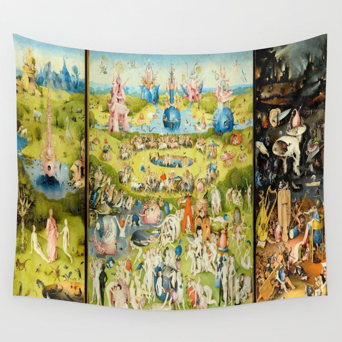 the Garden of Earthly Delights by Bosch Wall Tapestry