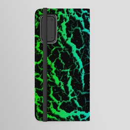 Cracked Space Lava - Green/Cyan Android Wallet Case