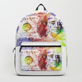 Dollar Bill Splash Backpack | Americandollar, Splash, Dollarbills, Usdollar, Franklin, Abstractdollar, Onehundreddollar, Money, Dollars, Usdollars 