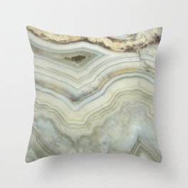 White Agate Throw Pillow