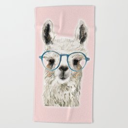 Eyeglasses lama Beach Towel