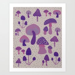 Mushroom collection_03 Art Print