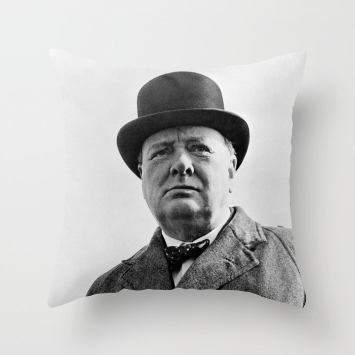 Sir Winston Churchill Throw Pillow