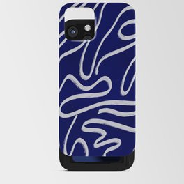 Swirl line pattern in ultramarine iPhone Card Case