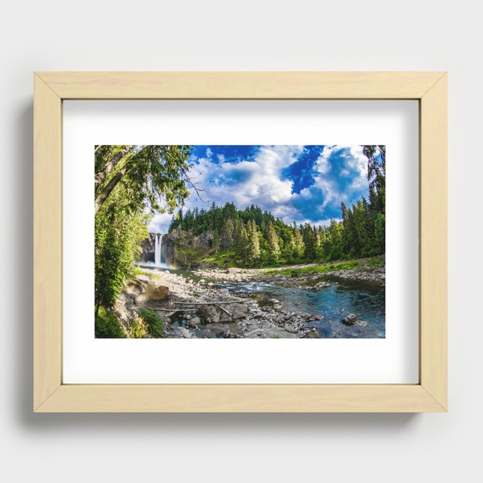 Snoqualmie Falls from Below Recessed Framed Print