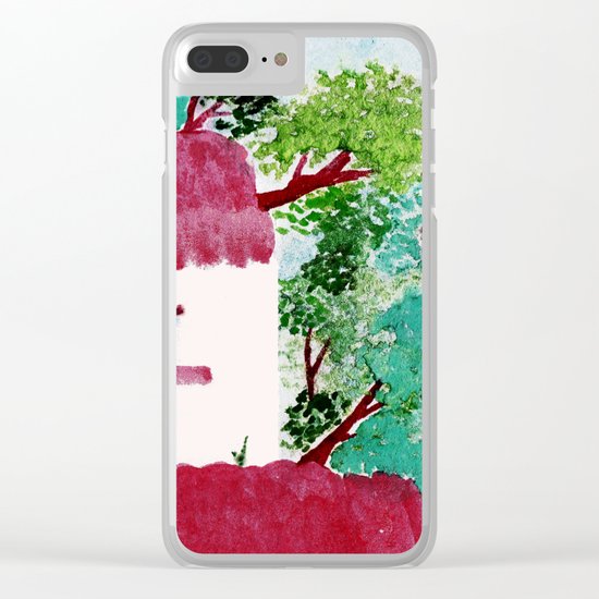 House in the woods Clear iPhone Case