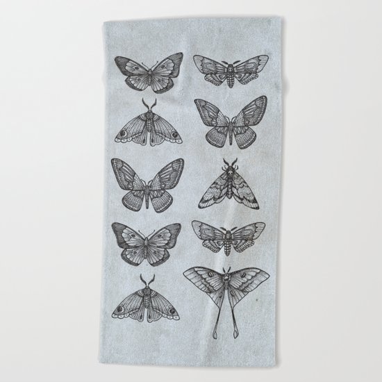 Moths & Butterflies Beach Towel