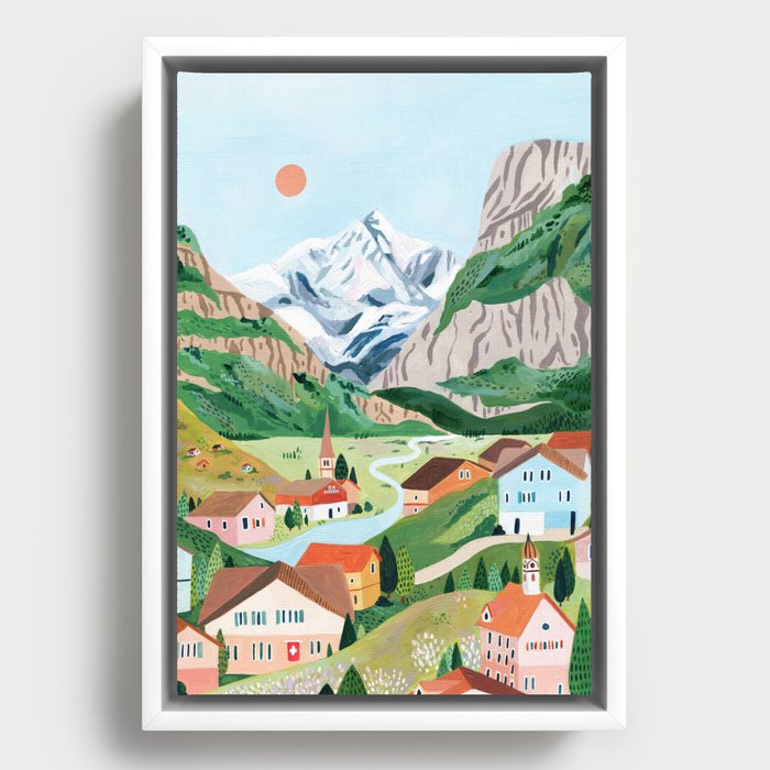 Grindelwald Switzerland Framed Canvas