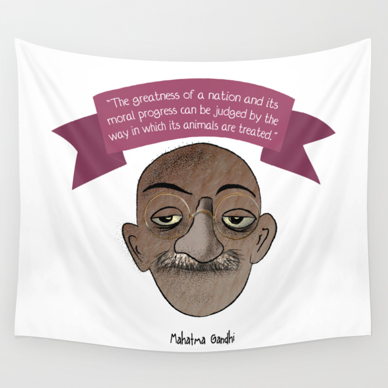 Mahatma Gandhi quote Wall Tapestry by Lola Loves The Sky | Society6