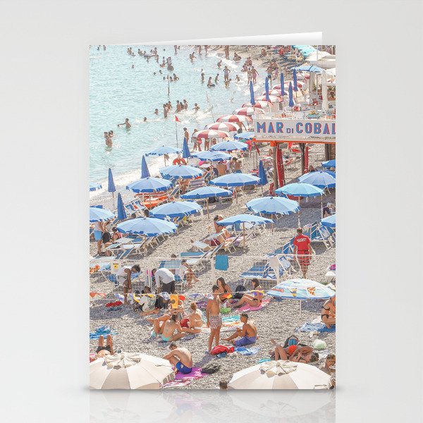 Mar Di Cobalto Beach Club In Italy | Amalfi Coast Holiday Summer Art Print | Soft Color Travel Photography Stationery Cards