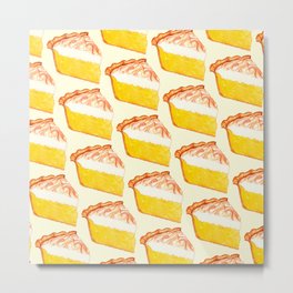 Lemon Meringue Pie Pattern Metal Print