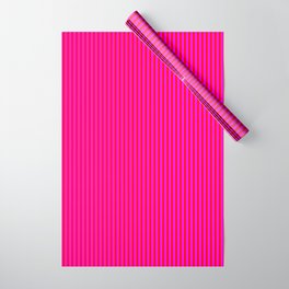 [ Thumbnail: Red & Fuchsia Colored Stripes Pattern Wrapping Paper ]