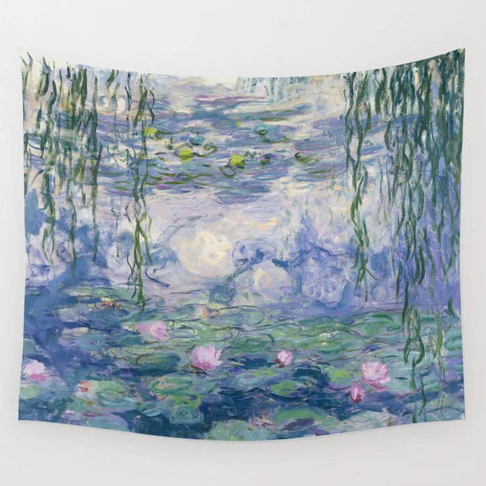 Water Lilies Claude Monet Fine Art Wall Tapestry