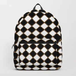 Geometric ornament gold seamless pattern Backpack