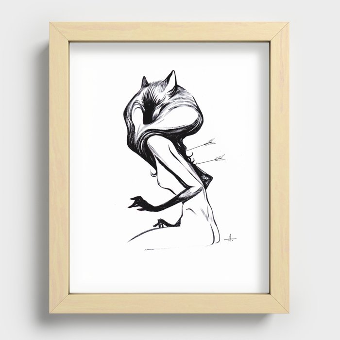 Backstabbed She Wolf Recessed Framed Print
