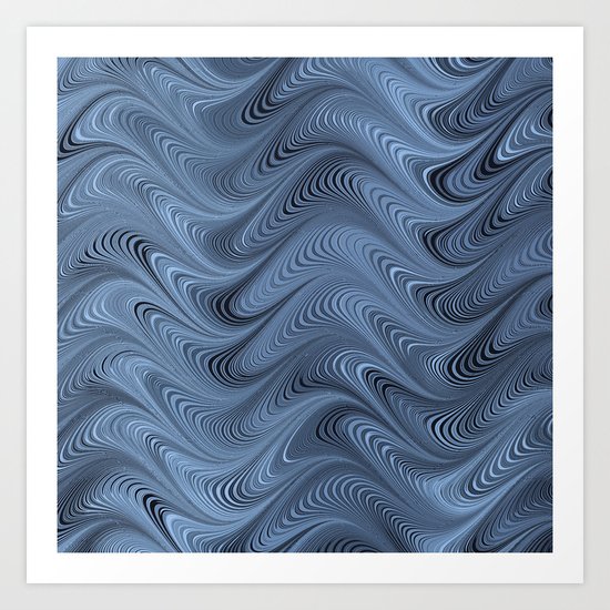 Blue Swirl Art Print
