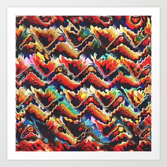 Colorful Geometric Motif Art Print