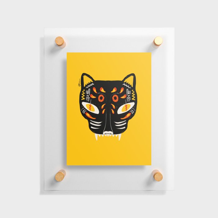 fox Mask Tribes Floating Acrylic Print