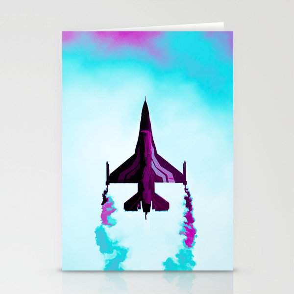 F-16 Fighting Falcon Abstract Stationery Cards