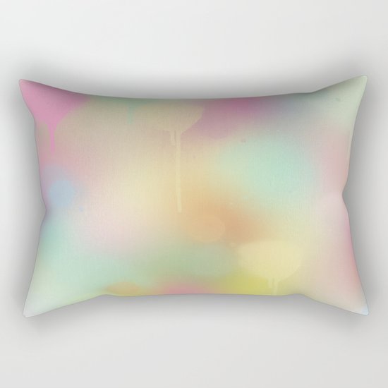 Soft pastel watercolour abstract Rectangular Pillow