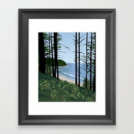 Oswald West State Park Oregon Coast Framed Art Print