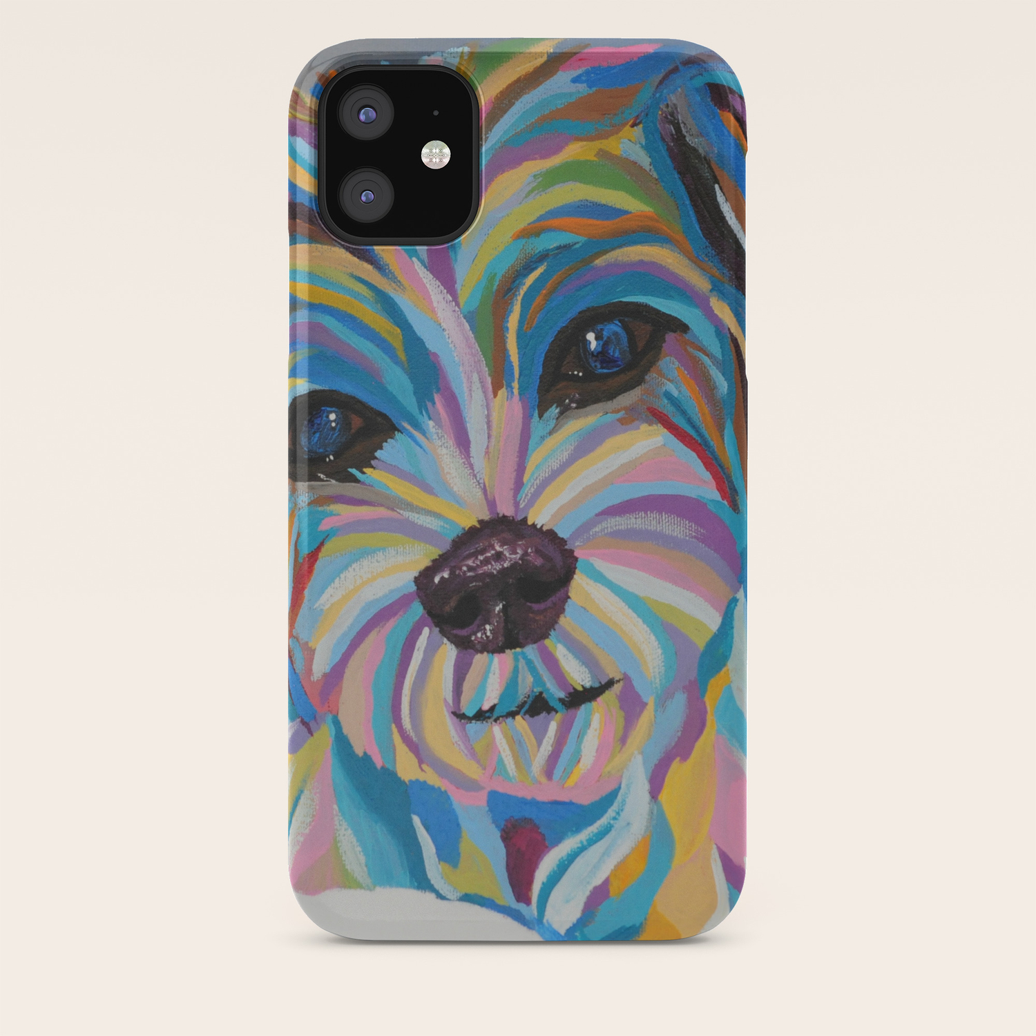 Colorful Shih Tzu Painting Iphone Case By Colorfulpetpainting
